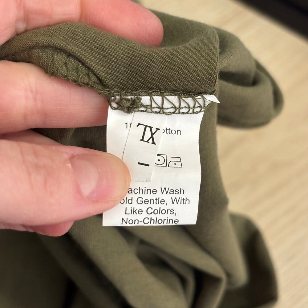 Mini Dress Womens XL Side Ruched Olive Army Pistachio Basic Minimal Matcha Thin - Picture 9 of 11